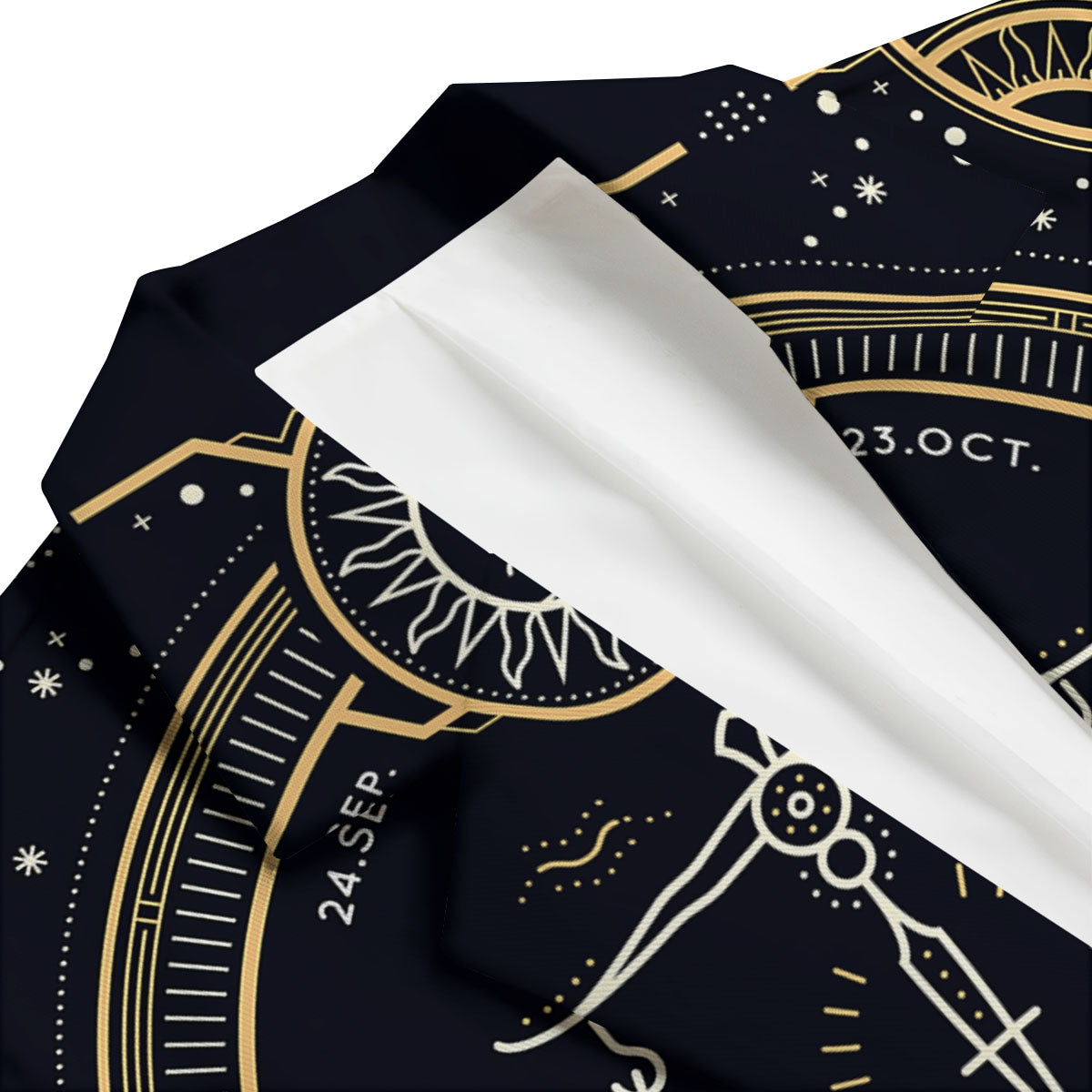 Zodiac Sign Vintage Libra Print Men's Blazer-grizzshop
