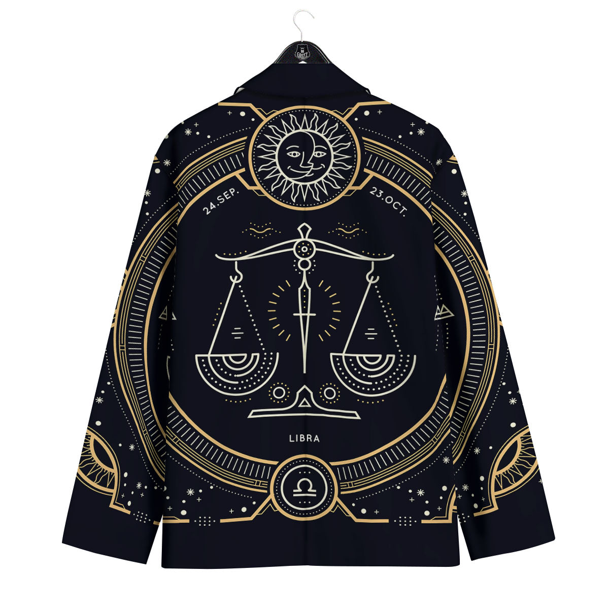 Zodiac Sign Vintage Libra Print Men's Sport Coat-grizzshop