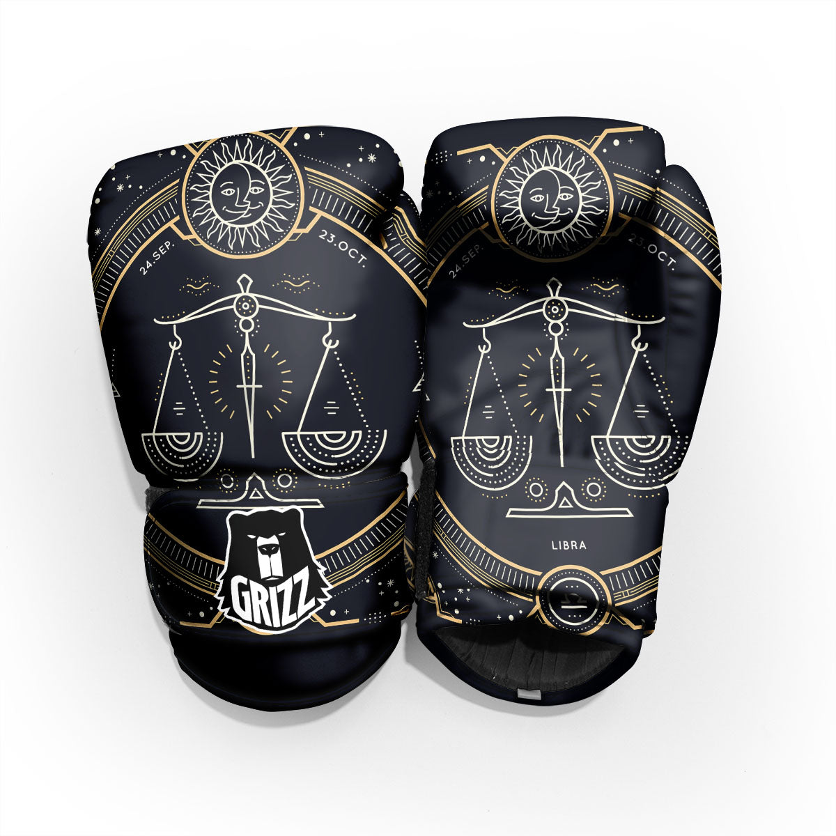 Zodiac Sign Vintage Libra Print Pro Boxing Glove