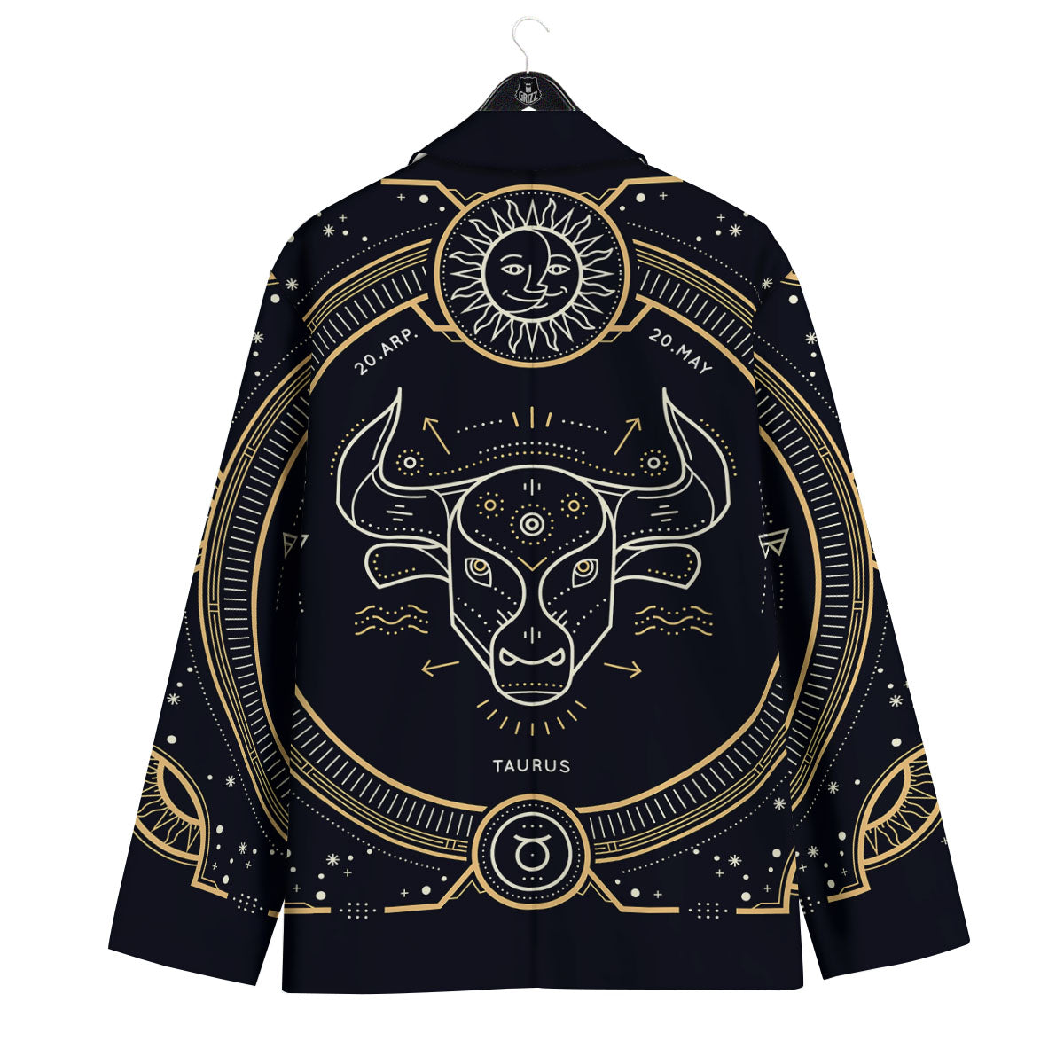 Zodiac Sign Vintage Taurus Print Men's Sport Coat-grizzshop