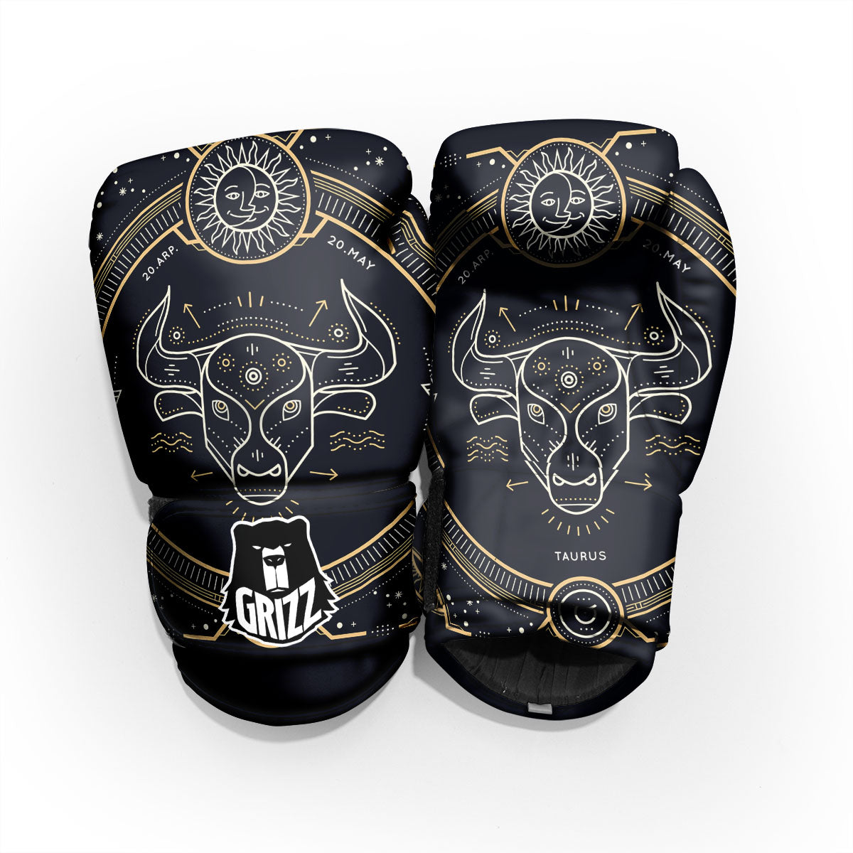 Zodiac Sign Vintage Taurus Print Pro Boxing Glove