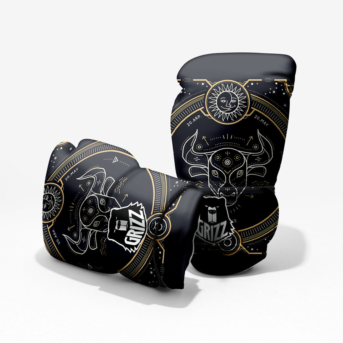 Zodiac Sign Vintage Taurus Print Pro Boxing Glove