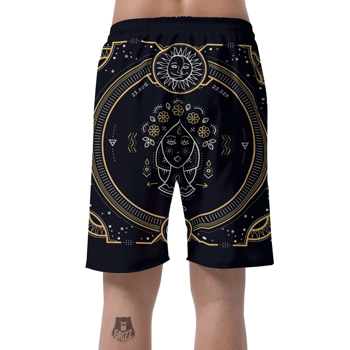 Zodiac Sign Vintage Virgo Print Men's Shorts-grizzshop