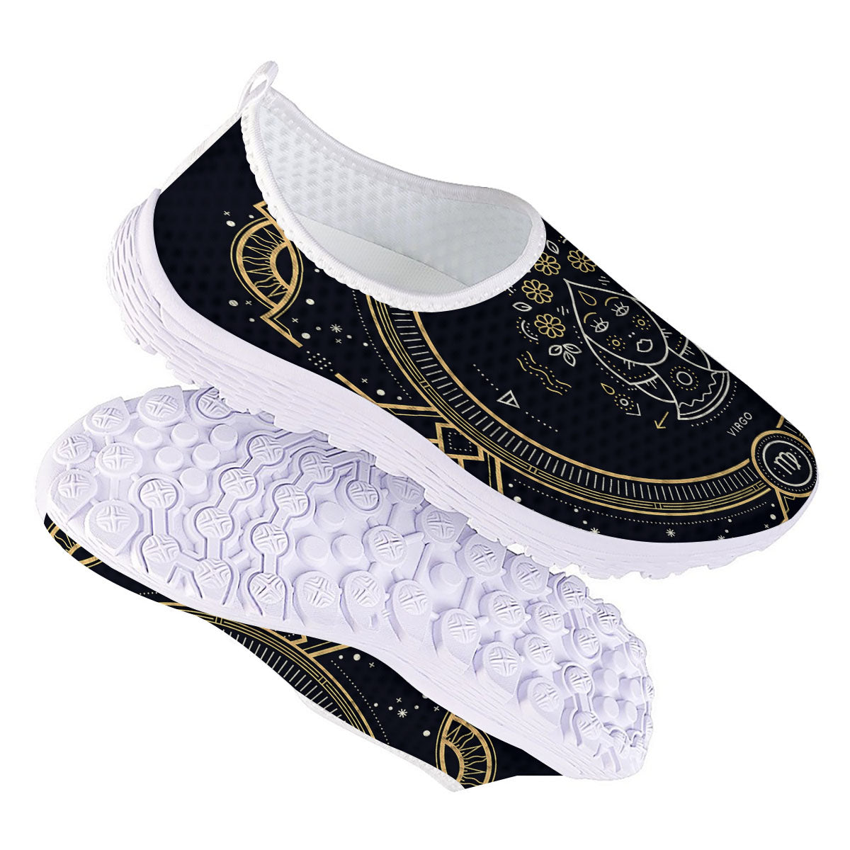 Zodiac Sign Vintage Virgo Print Nurse Shoes-grizzshop