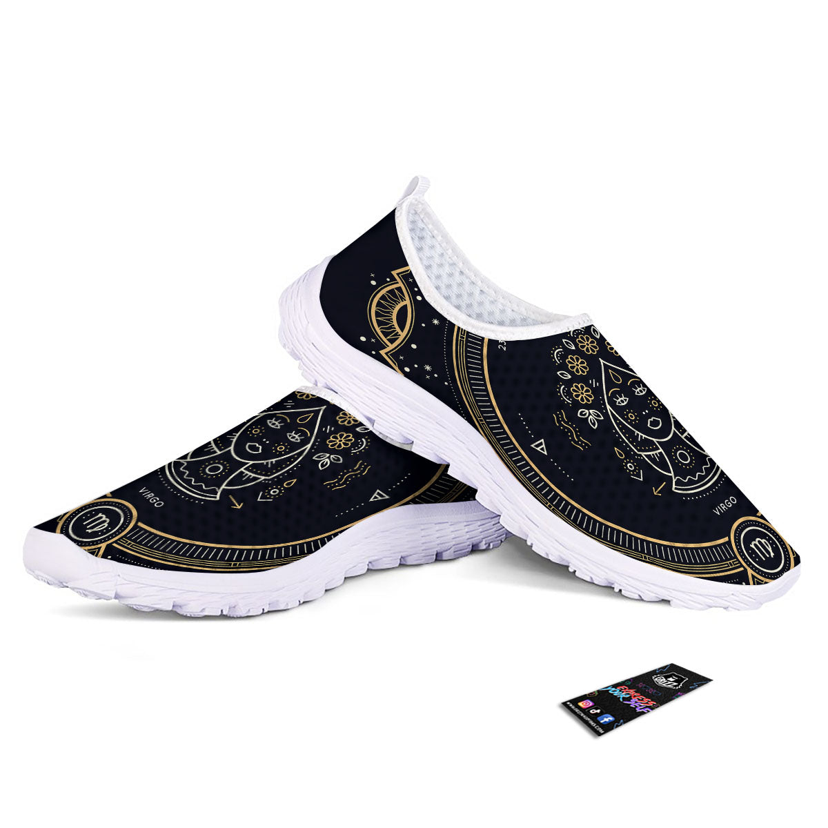 Zodiac Sign Vintage Virgo Print Nurse Shoes-grizzshop