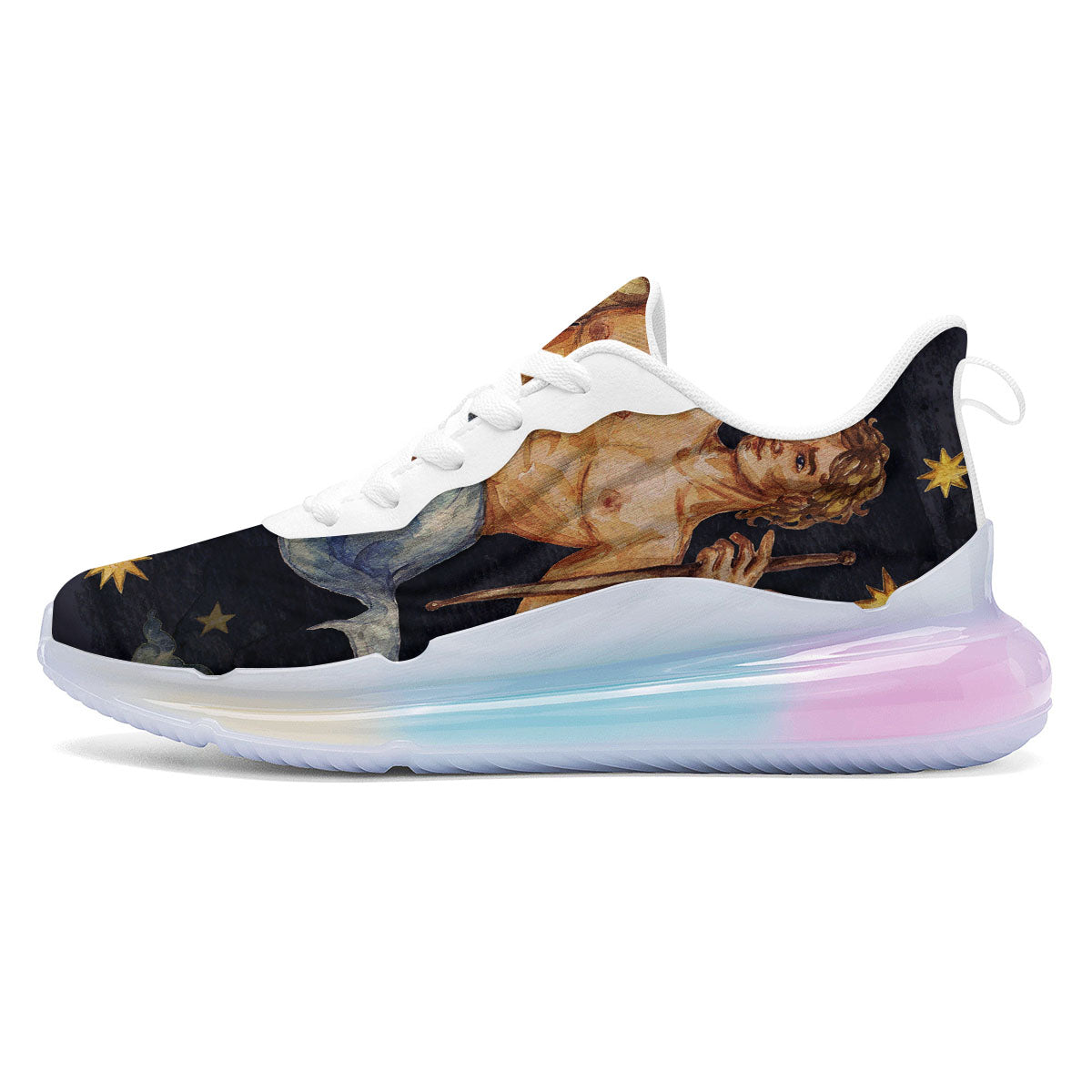 Zodiac Sign Watercolor Aquarius Print Running Sneakers-grizzshop