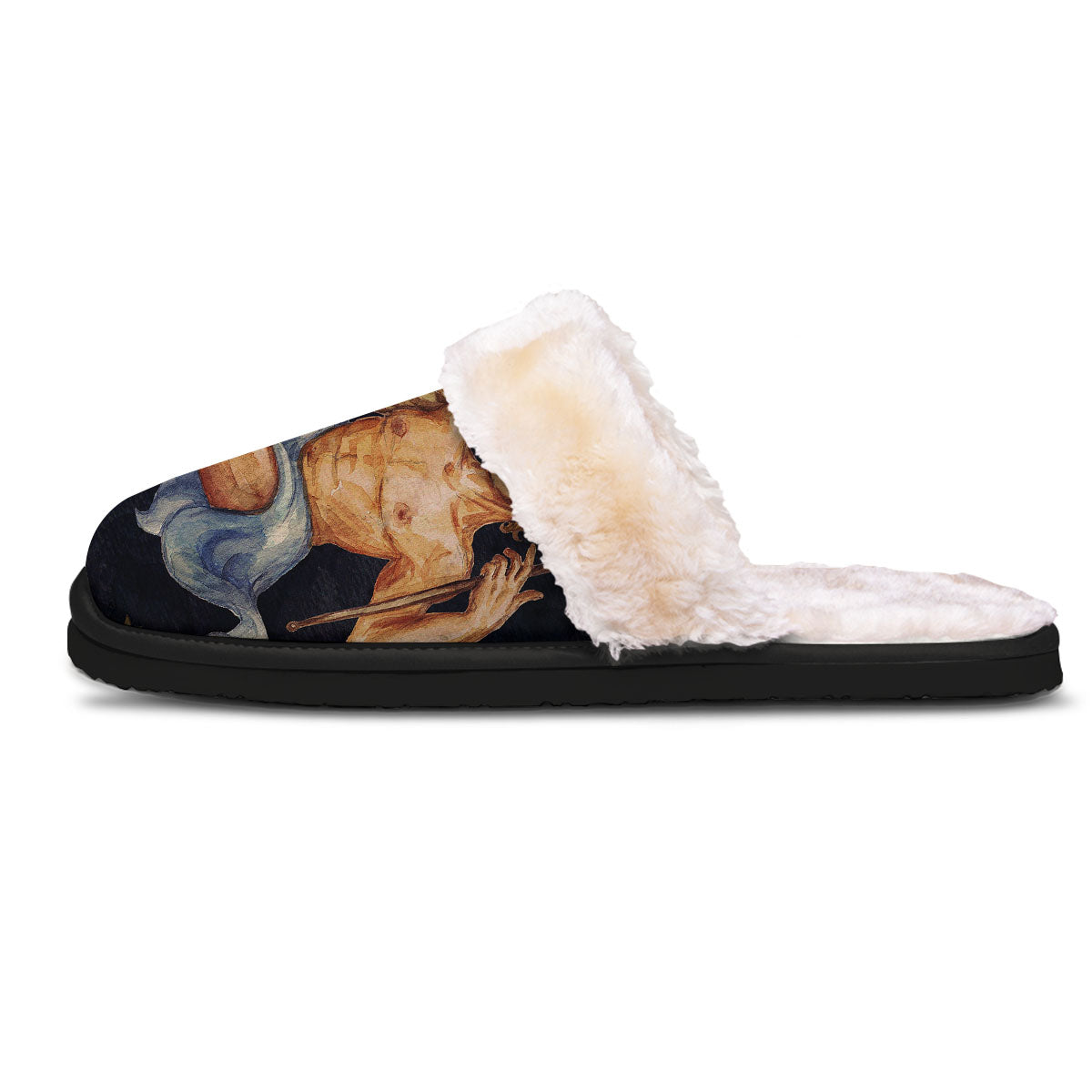 Zodiac Sign Watercolor Aquarius Print Slippers-grizzshop