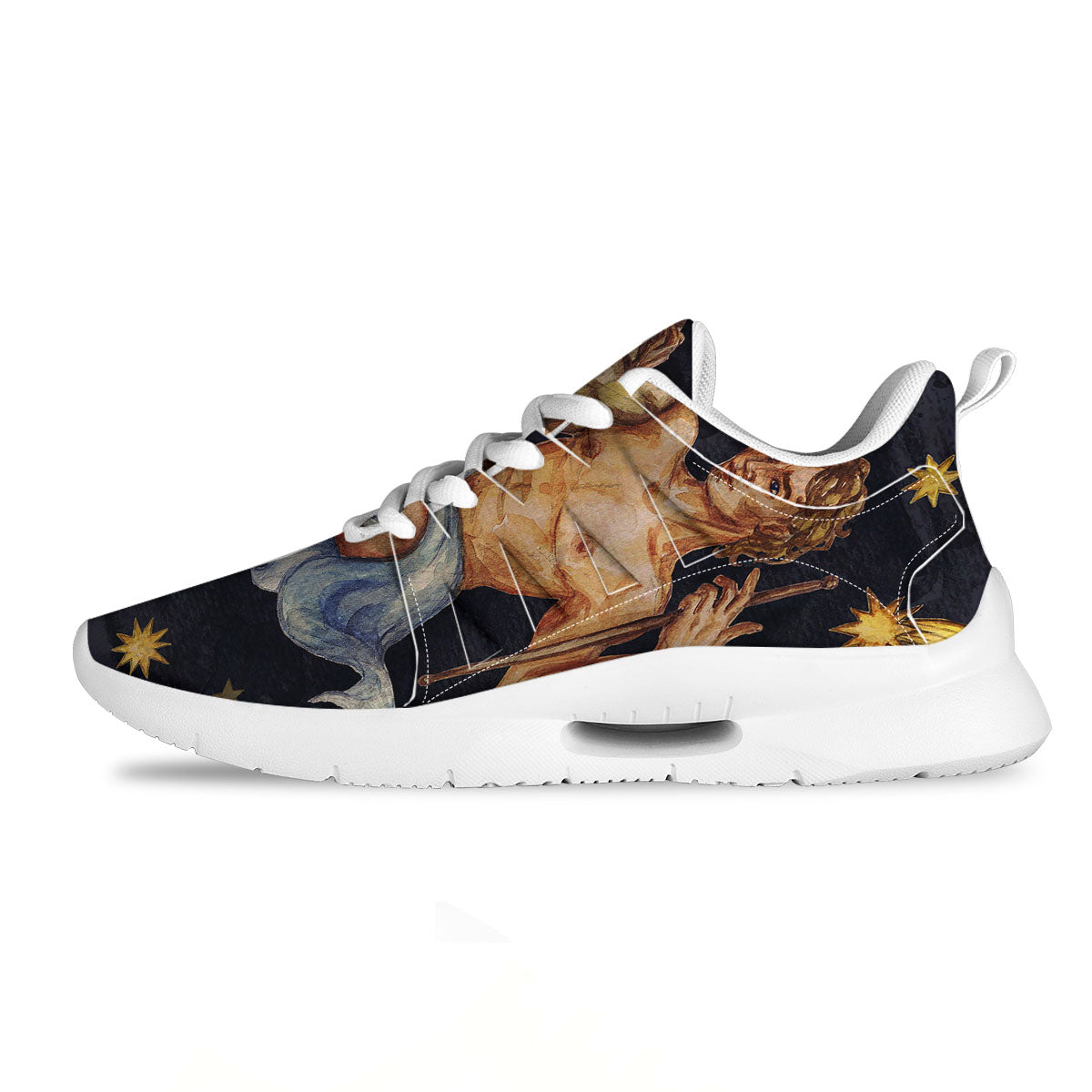 Zodiac Sign Watercolor Aquarius Print Tennis Shoes-grizzshop