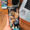 Zodiac Sign Watercolor Aquarius Print Tumbler-grizzshop