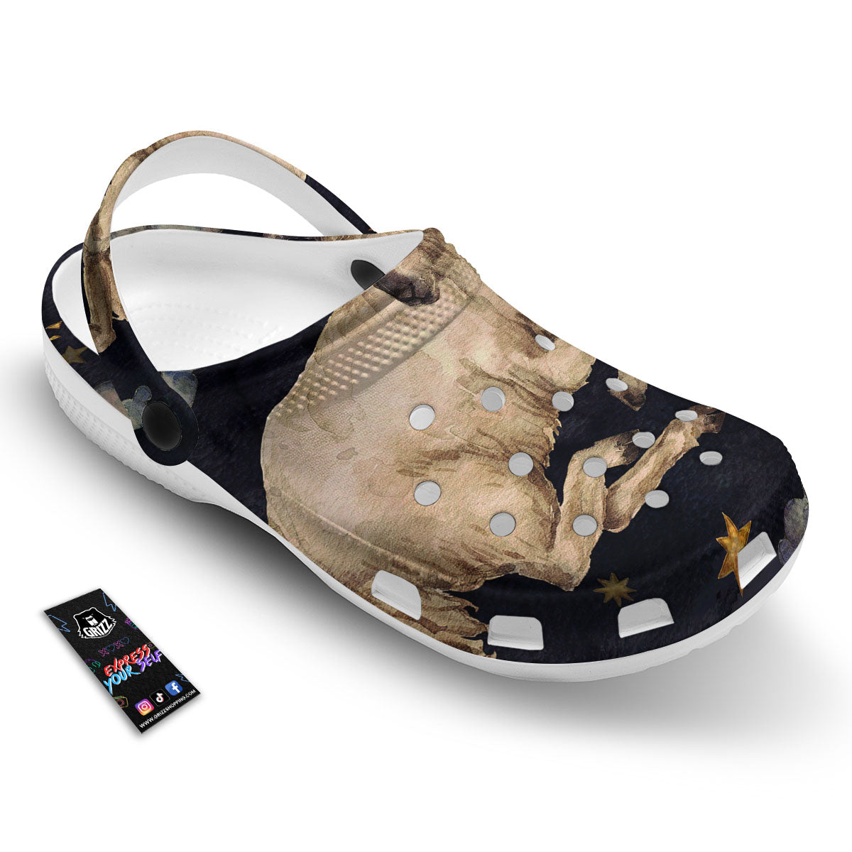 Zodiac Sign Watercolor Aries Print Clog-grizzshop