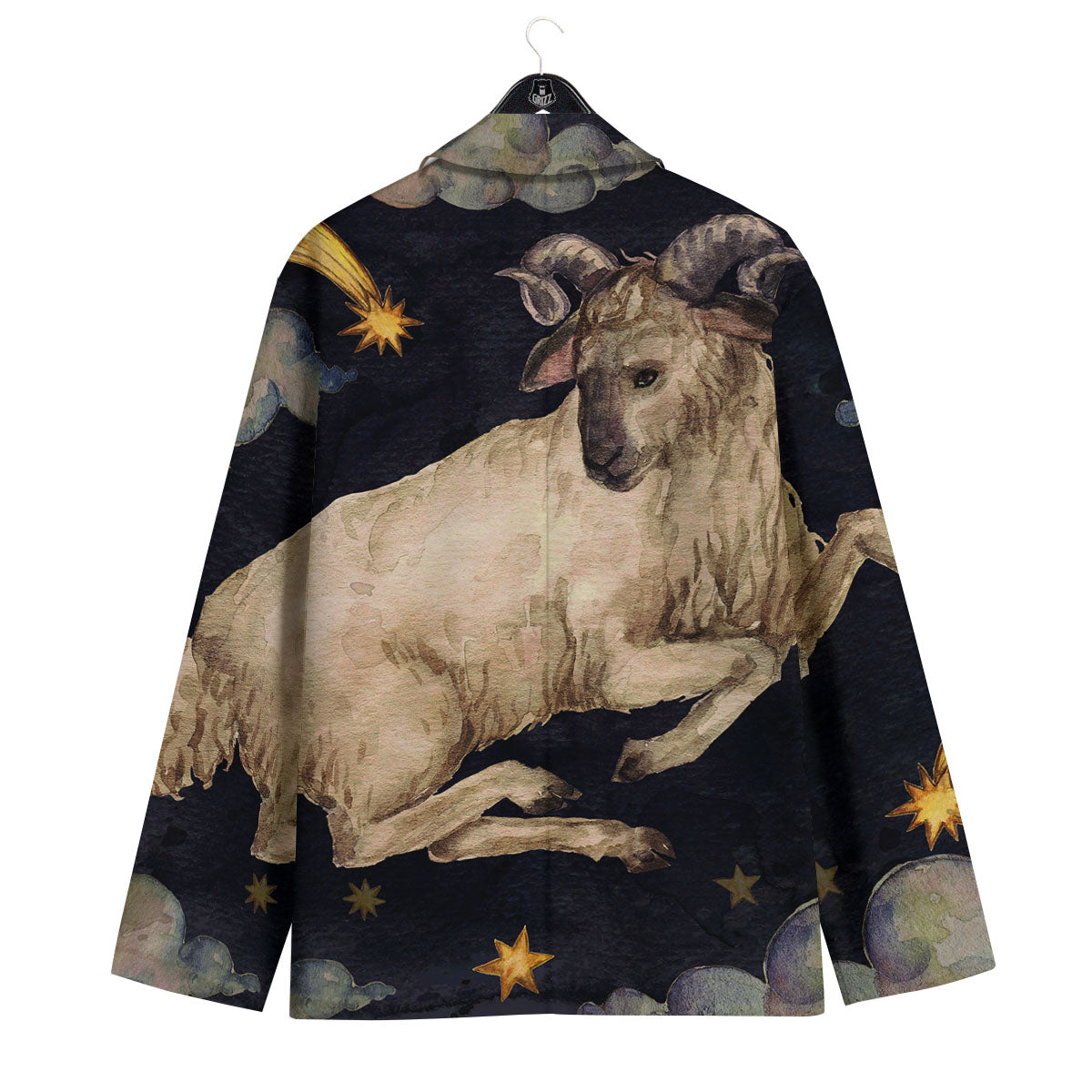 Zodiac Sign Watercolor Aries Print Men's Sport Coat-grizzshop