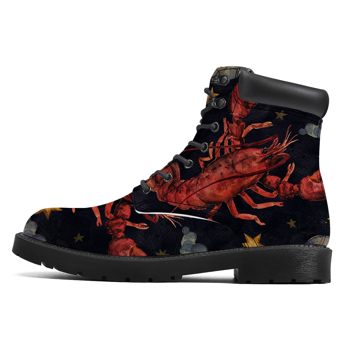 Zodiac Sign Watercolor Cancer Print Boots-grizzshop