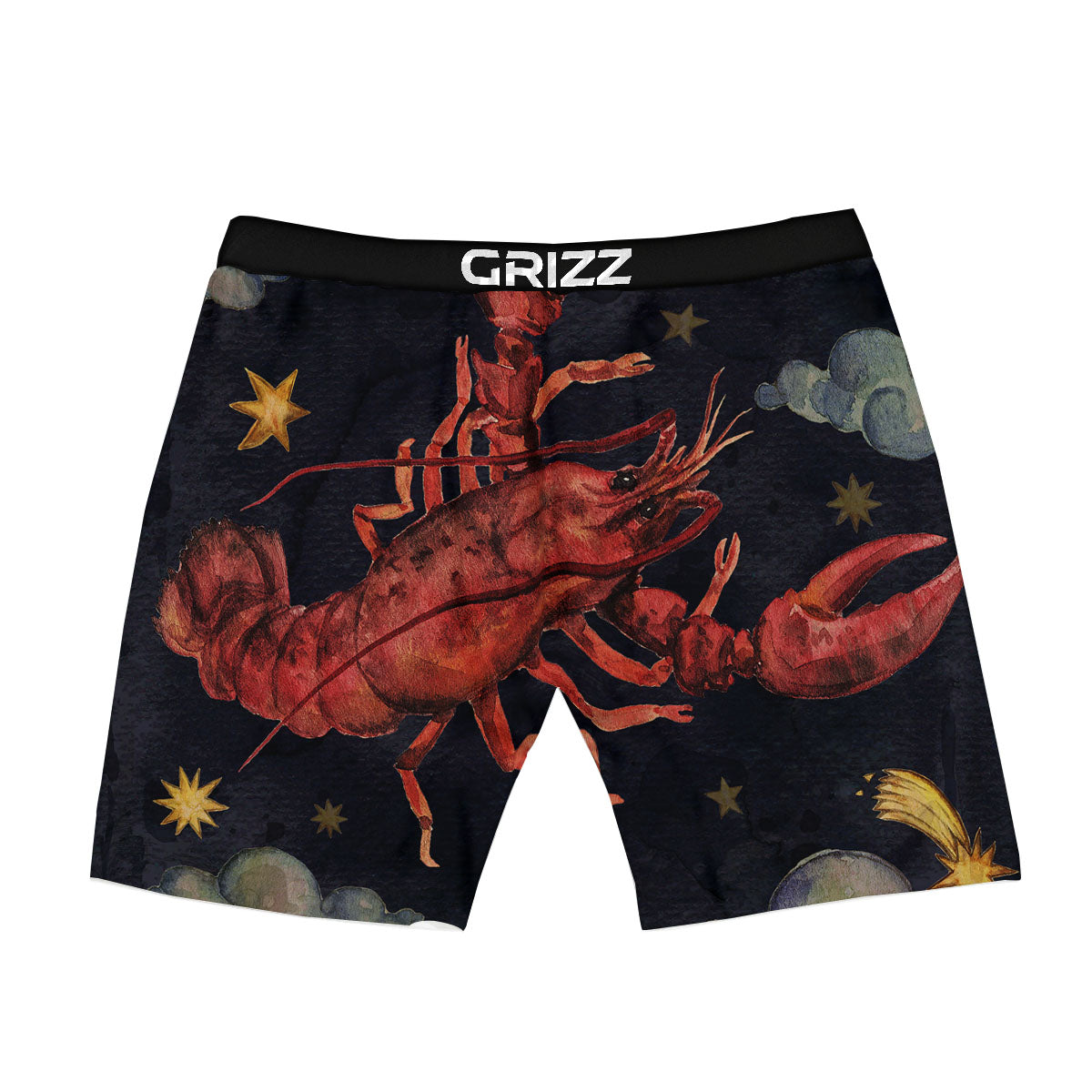 Zodiac Sign Watercolor Cancer Print Boxer Briefs-grizzshop