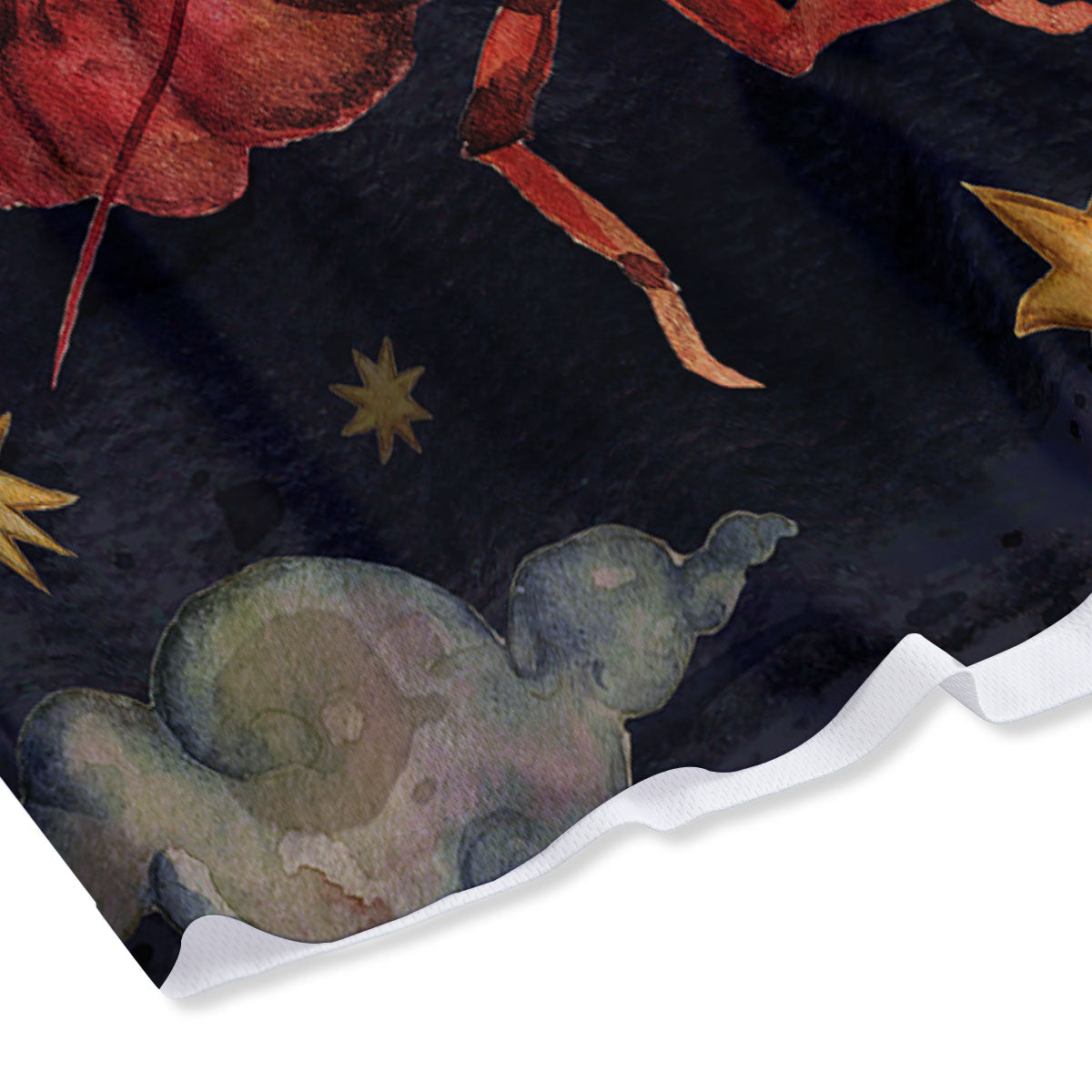 Zodiac Sign Watercolor Cancer Print Mesh Shorts