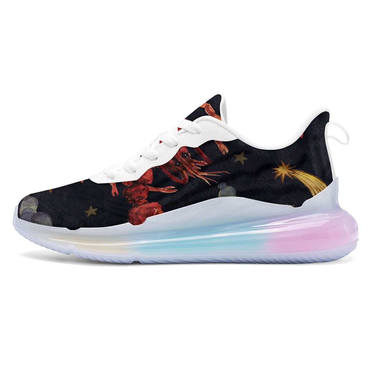 Zodiac Sign Watercolor Cancer Print Running Sneakers-grizzshop