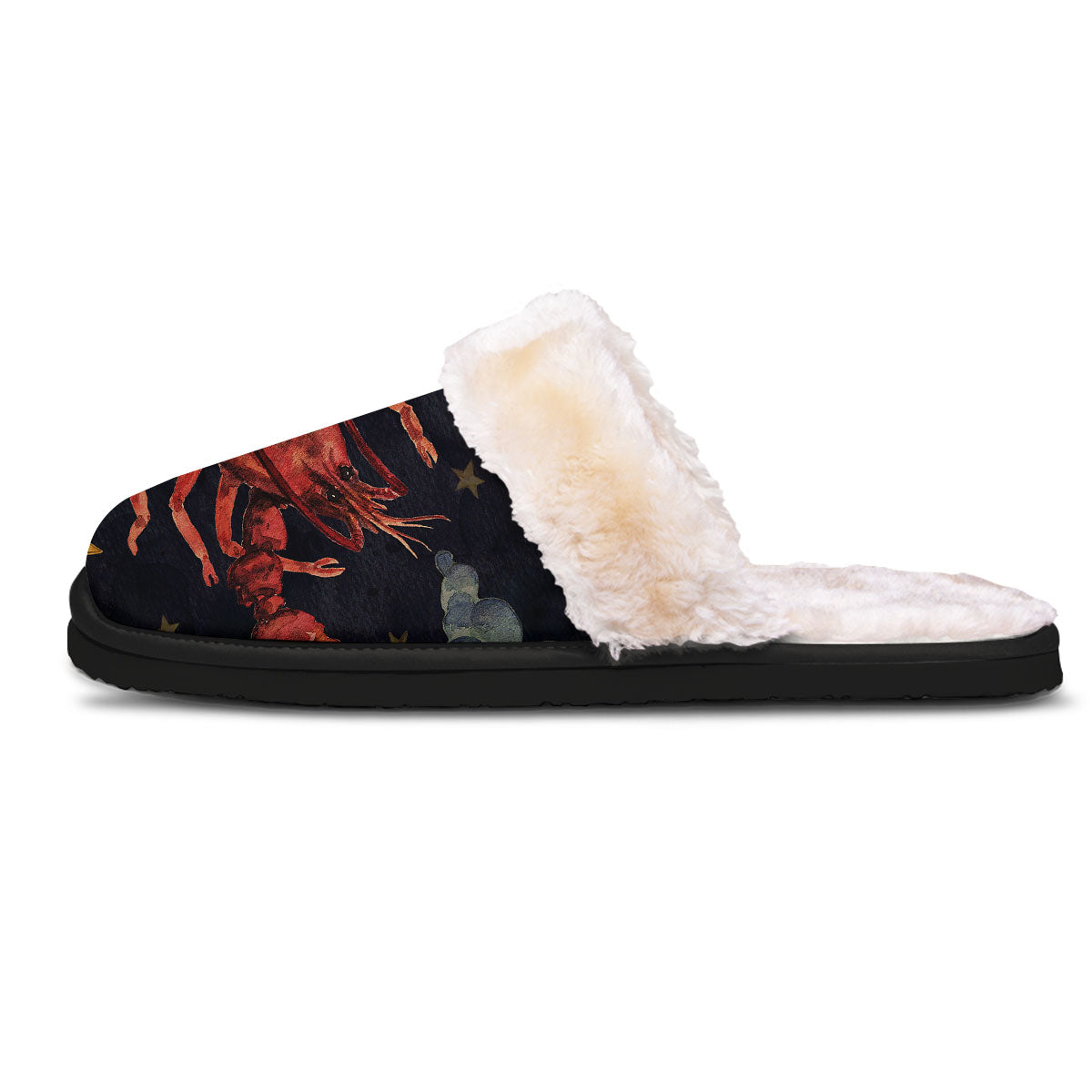 Zodiac Sign Watercolor Cancer Print Slippers-grizzshop