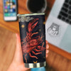 Zodiac Sign Watercolor Cancer Print Tumbler-grizzshop