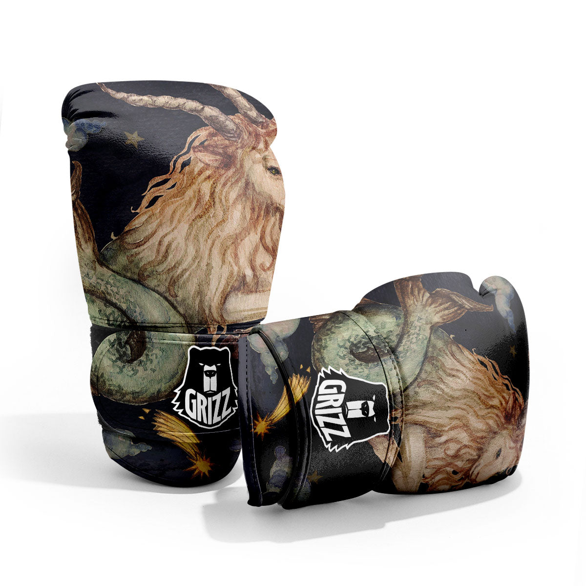 Zodiac Sign Watercolor Capricorn Print Pro Boxing Glove
