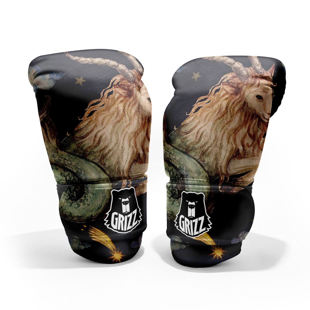 Zodiac Sign Watercolor Capricorn Print Pro Boxing Glove