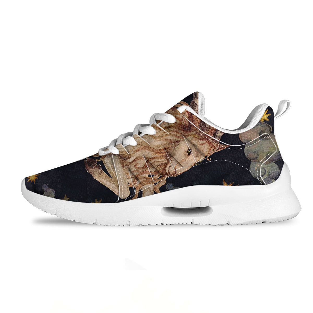 Zodiac Sign Watercolor Capricorn Print Tennis Shoes-grizzshop