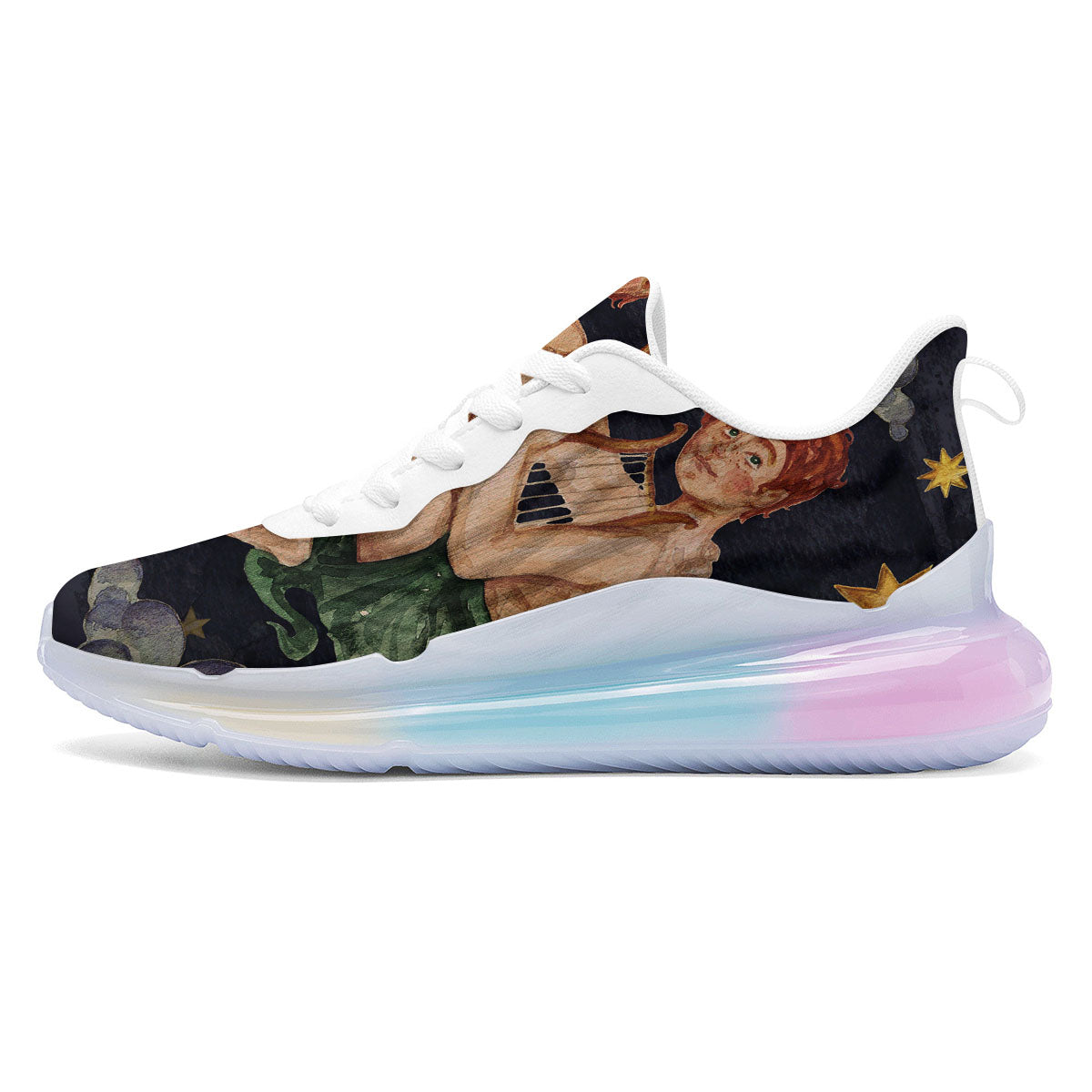 Zodiac Sign Watercolor Gemini Print Running Sneakers-grizzshop
