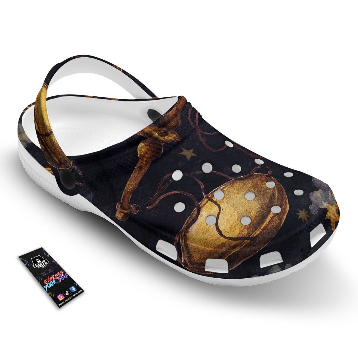 Zodiac Sign Watercolor Libra Print Clog-grizzshop