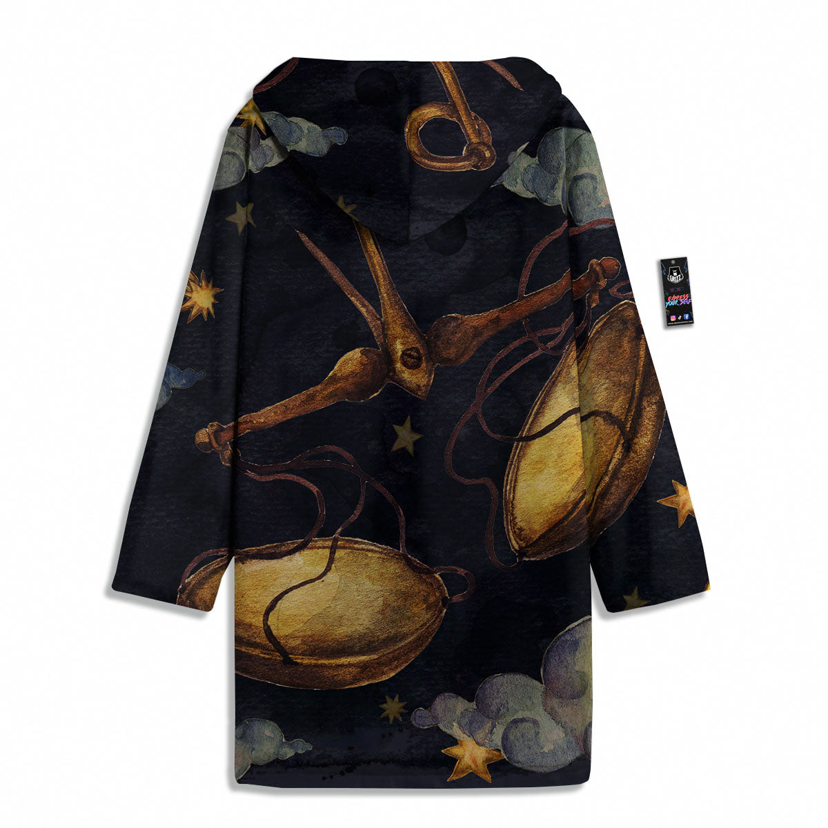 Zodiac Sign Watercolor Libra Print Men's Windbreaker Jacket-grizzshop