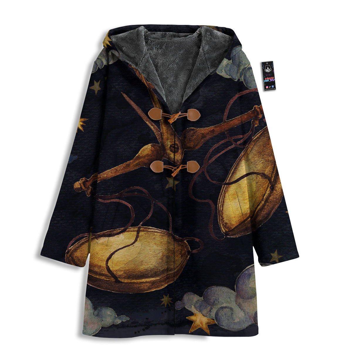 Zodiac Sign Watercolor Libra Print Men's Windbreaker Jacket-grizzshop