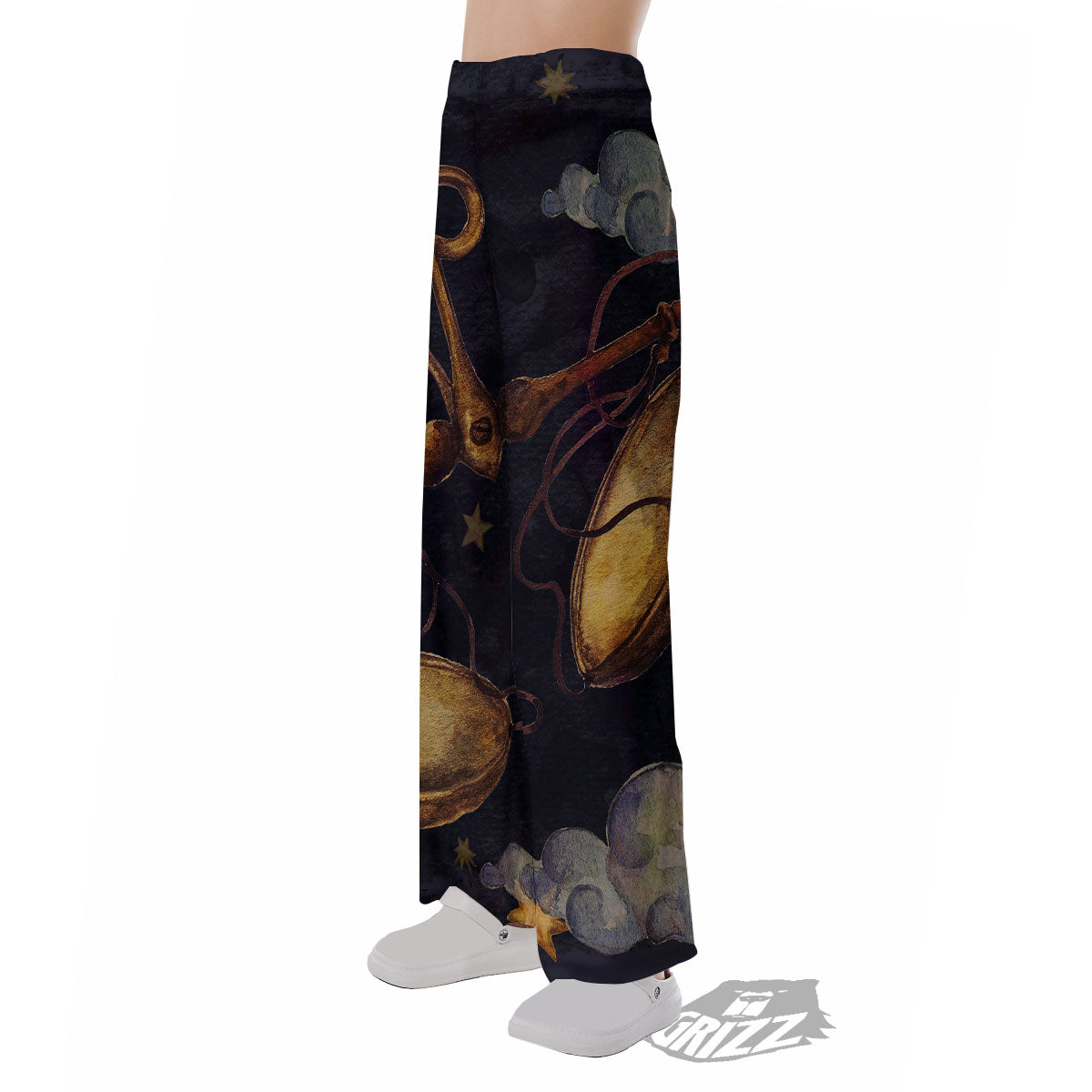 Zodiac Sign Watercolor Libra Print Pajama Pants-grizzshop
