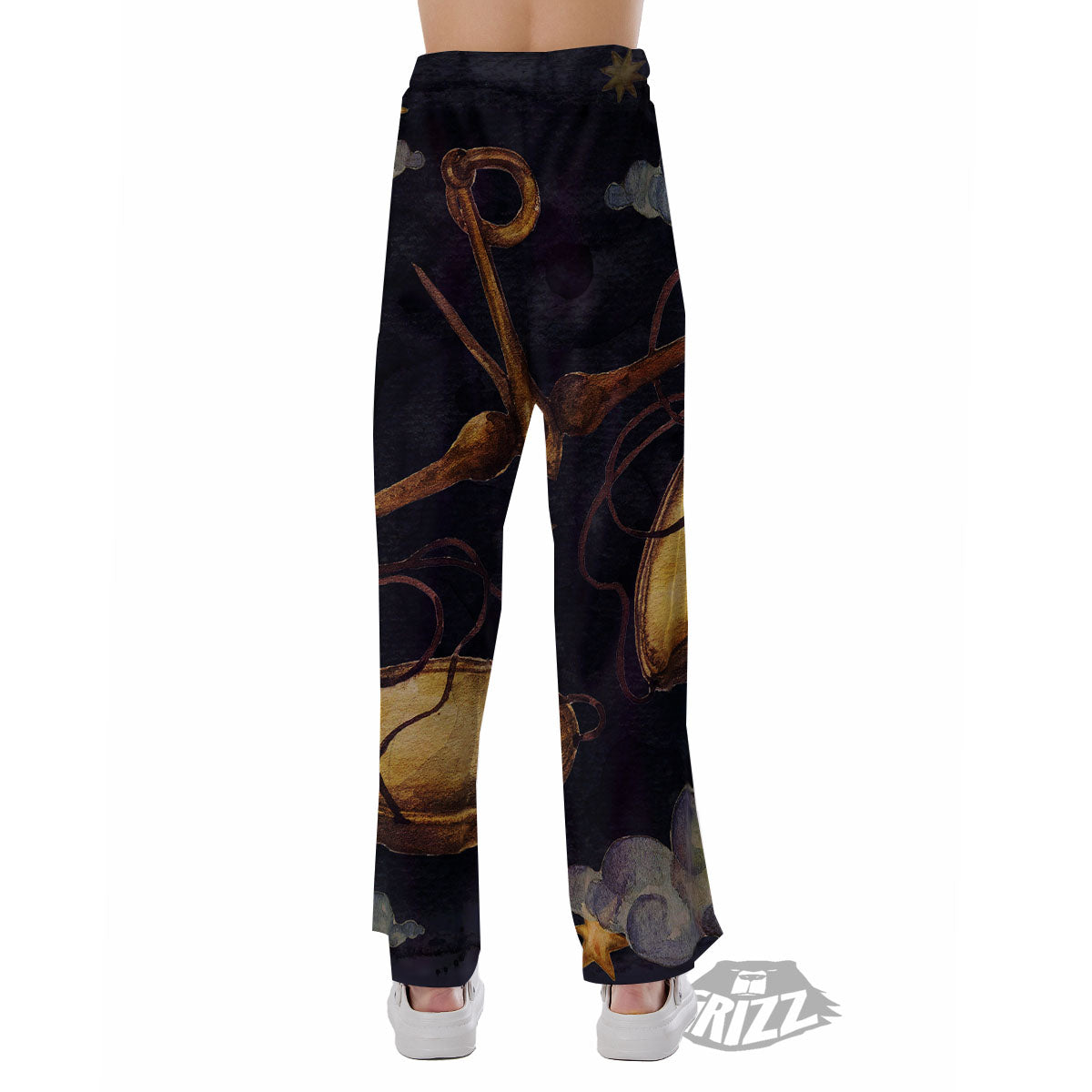Zodiac Sign Watercolor Libra Print Pajama Pants-grizzshop