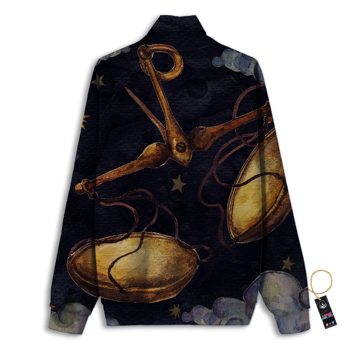 Zodiac Sign Watercolor Libra Print Track Jacket-grizzshop