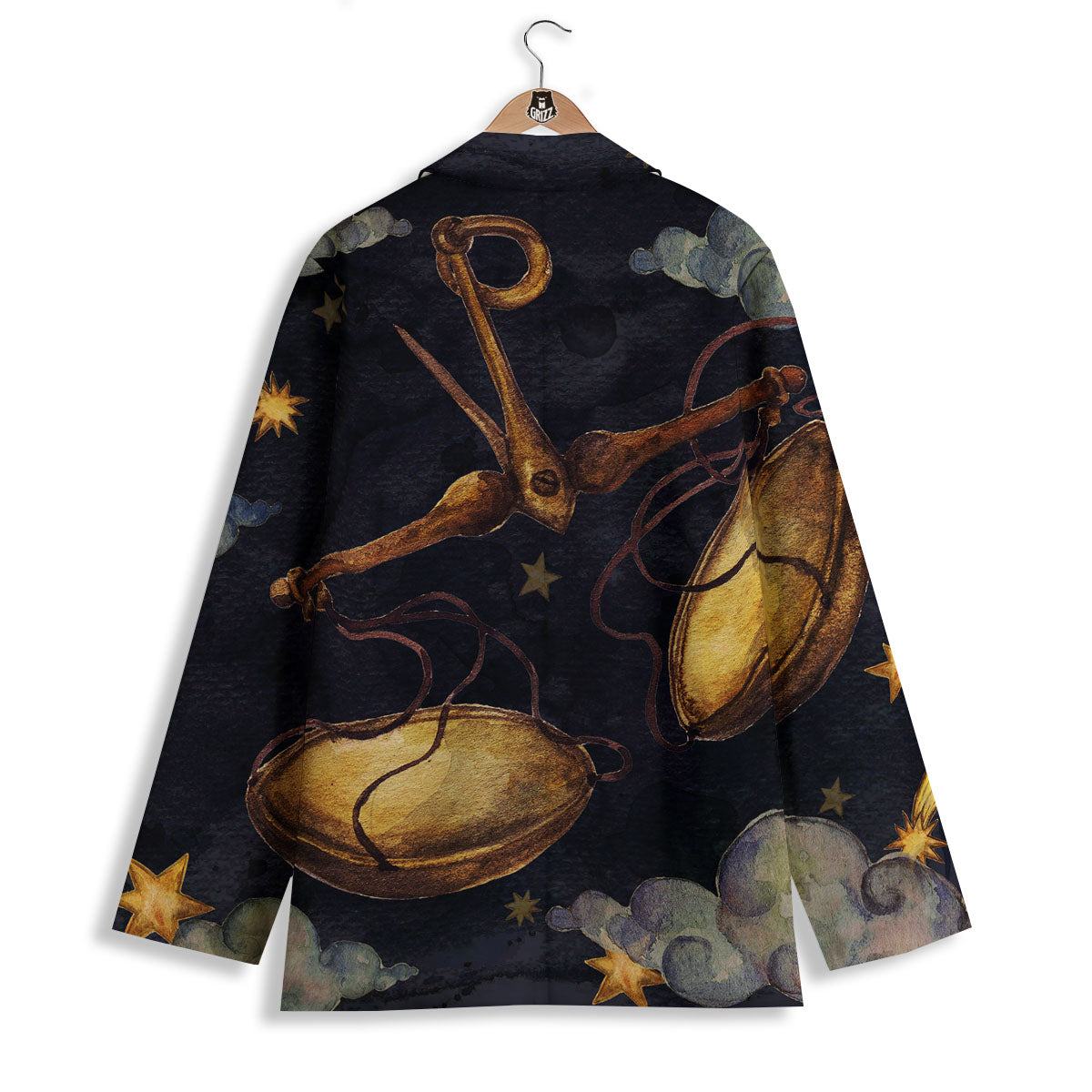 Zodiac Sign Watercolor Libra Print Women's Blazer-grizzshop