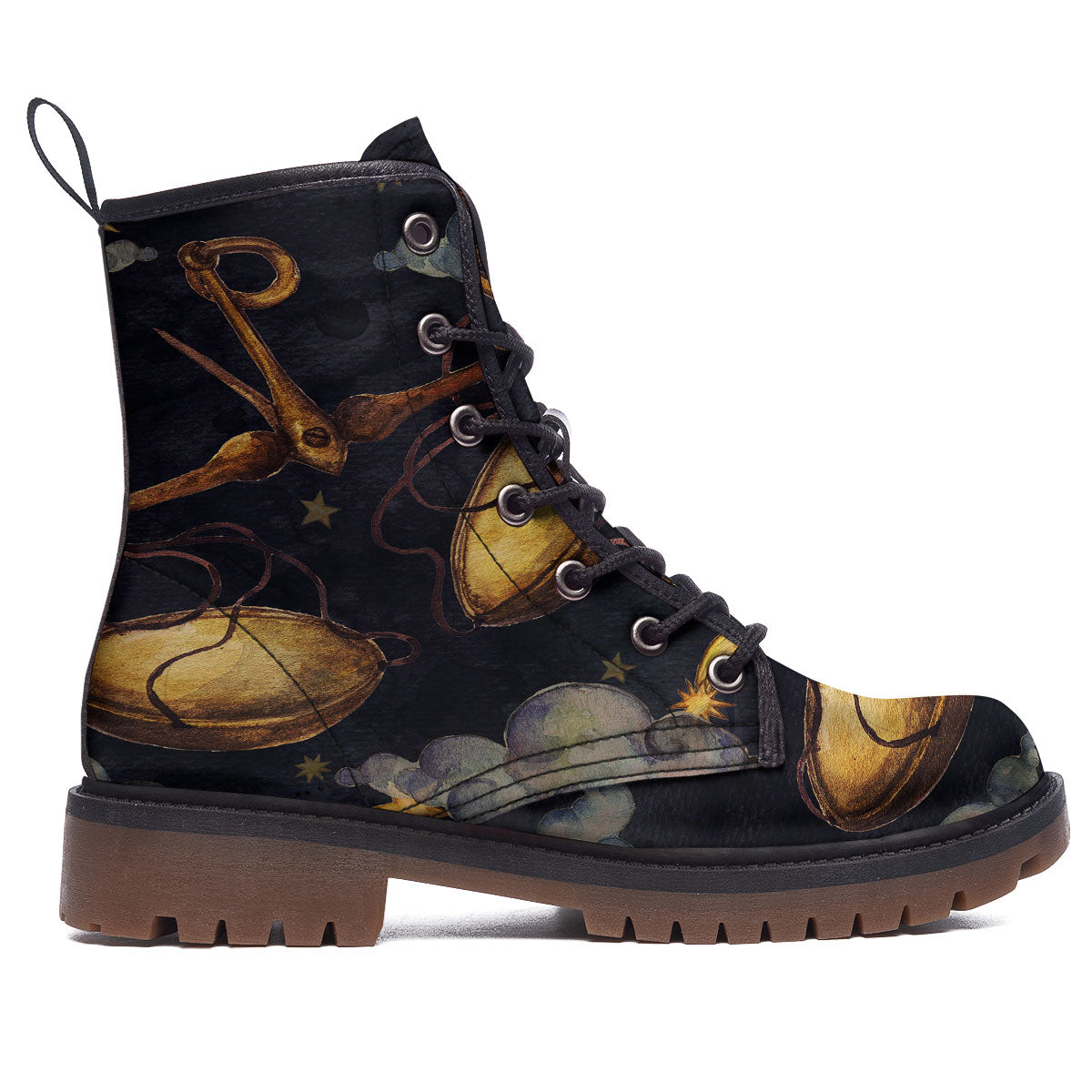 Zodiac Sign Watercolor Libra Print Work Boots-grizzshop