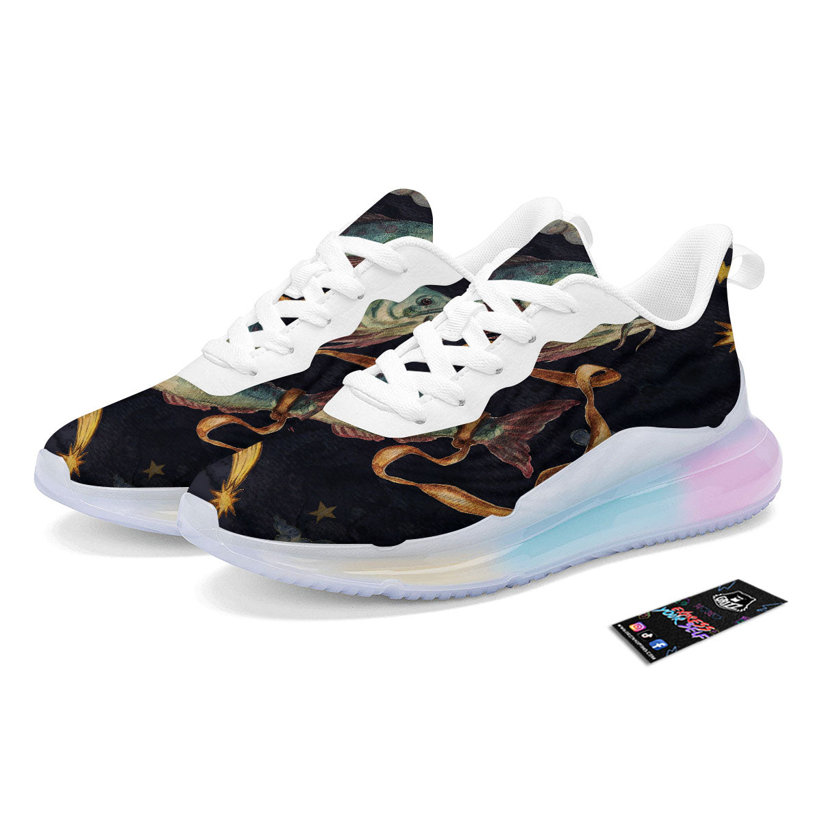 Zodiac Sign Watercolor Pisces Print Running Sneakers-grizzshop