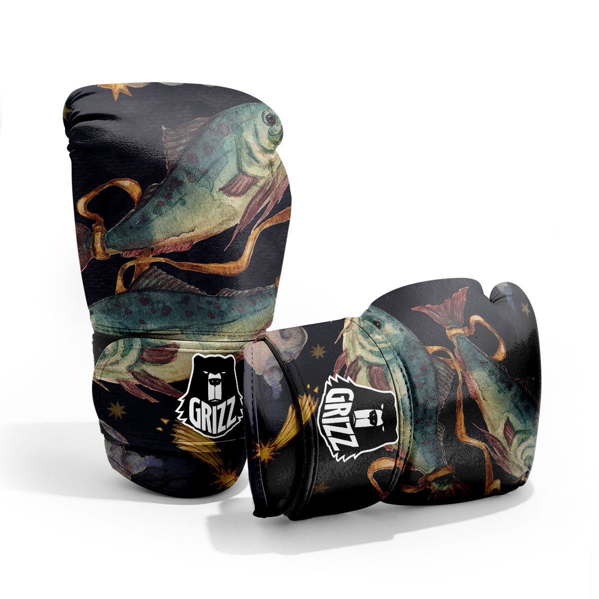 Zodiac Sign Watercolor Pisces Print Pro Boxing Glove