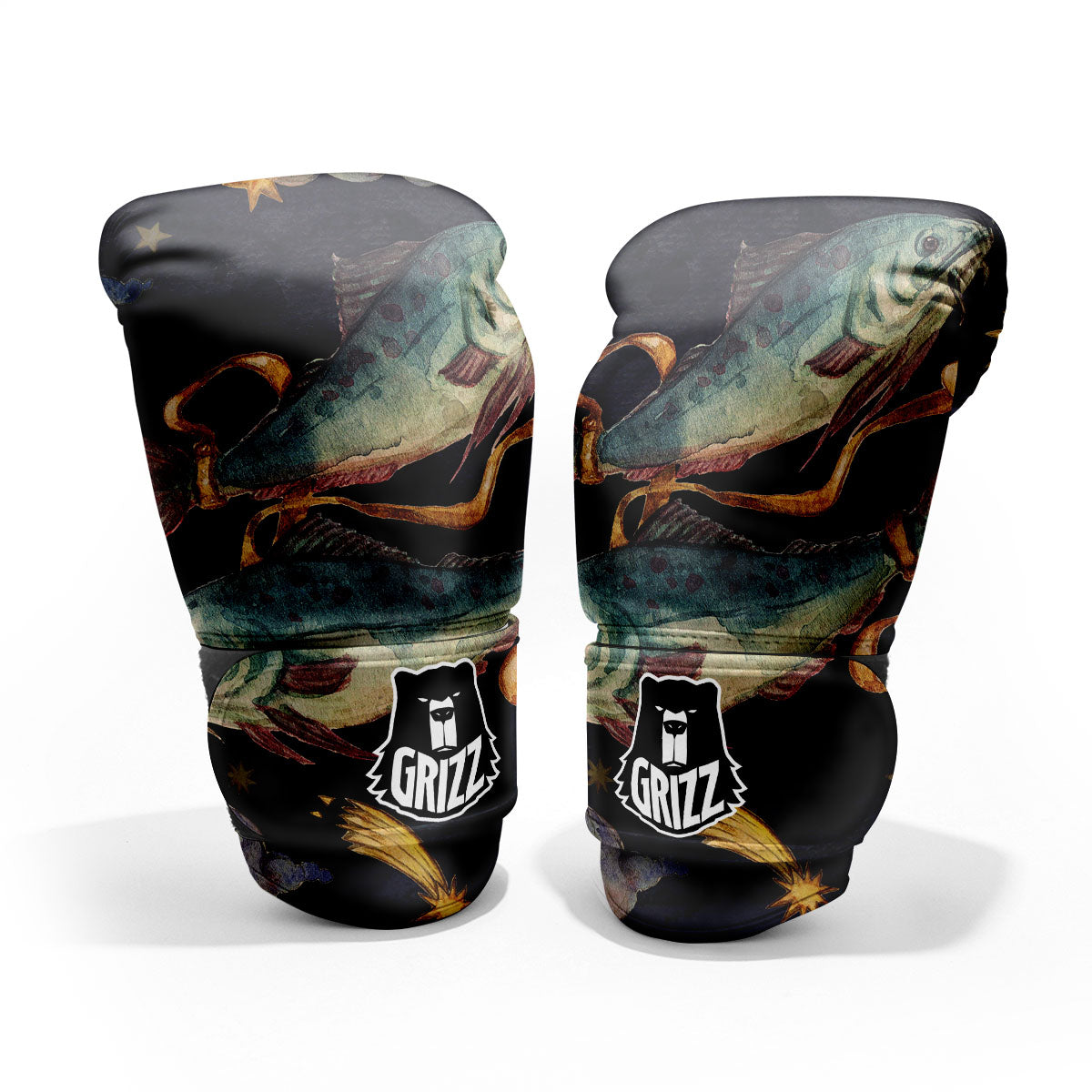 Zodiac Sign Watercolor Pisces Print Pro Boxing Glove
