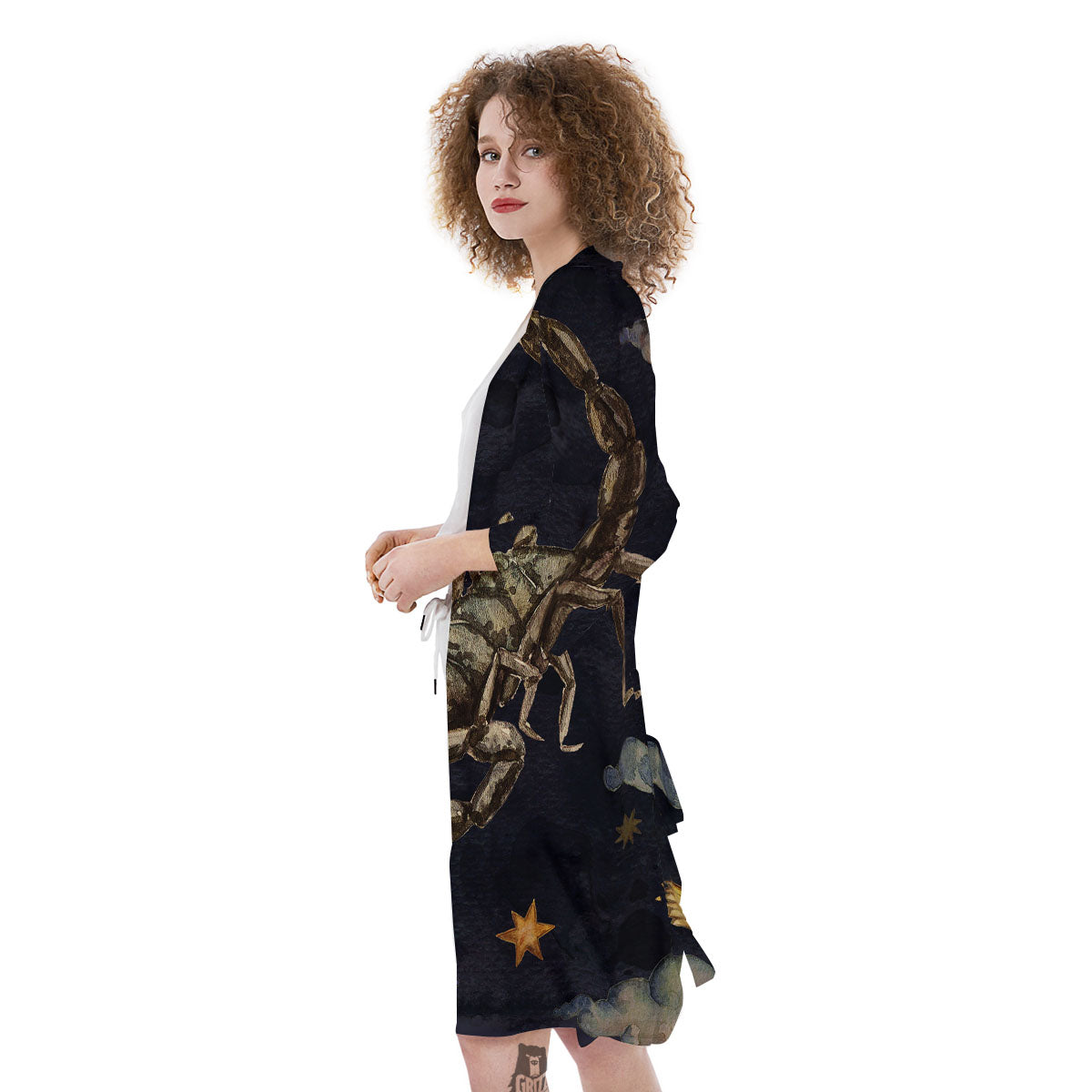 Zodiac Sign Watercolor Scorpio Print Kimono-grizzshop