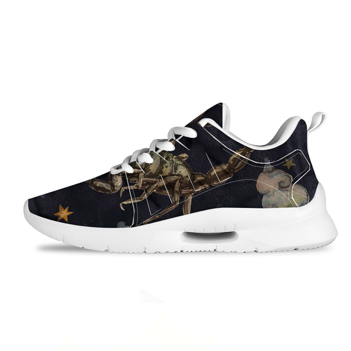 Zodiac Sign Watercolor Scorpio Print Tennis Shoes-grizzshop