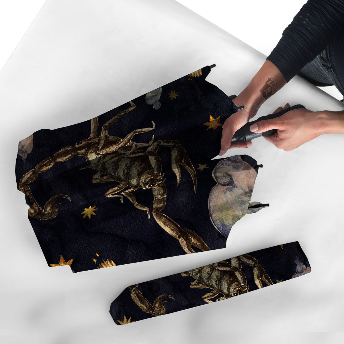 Zodiac Sign Watercolor Scorpio Print Umbrella-grizzshop