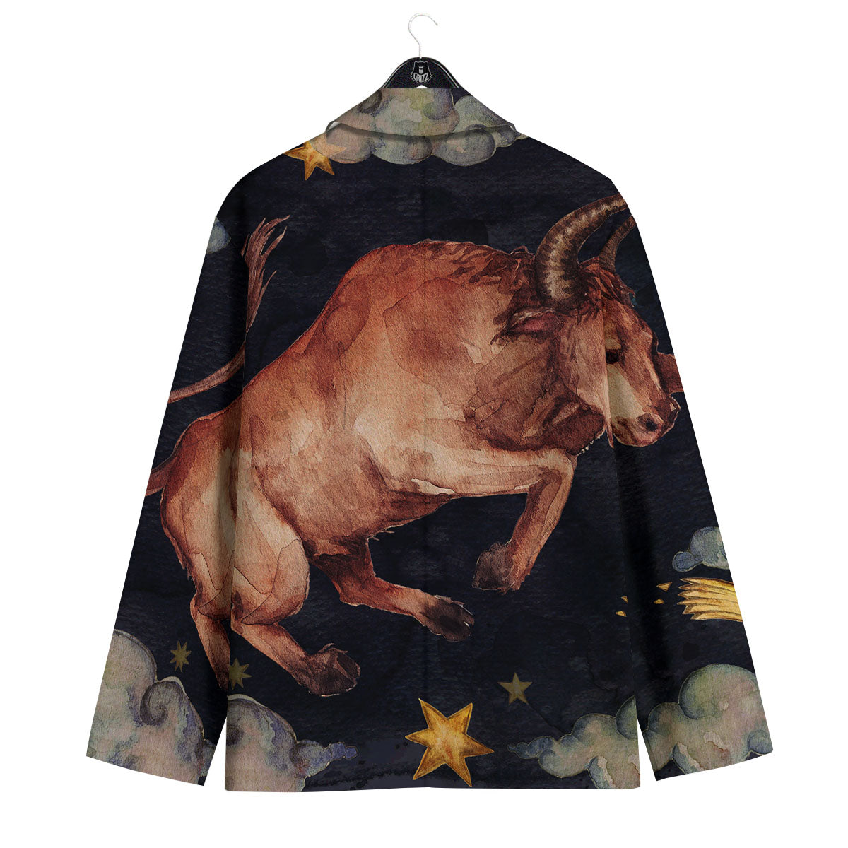 Zodiac Sign Watercolor Taurus Print Men's Sport Coat-grizzshop