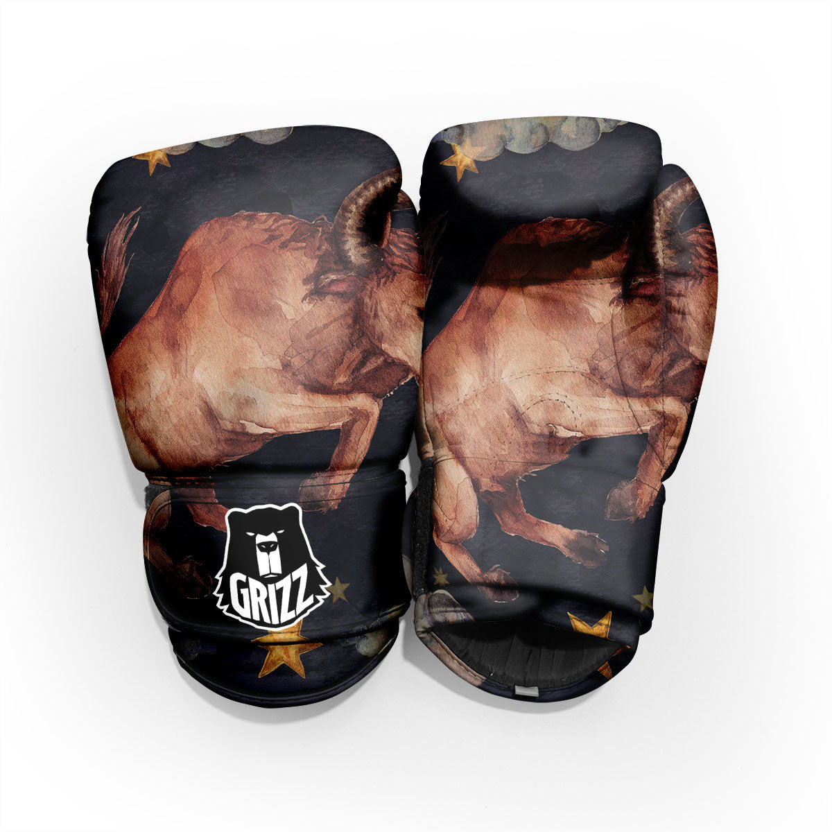 Zodiac Sign Watercolor Taurus Print Pro Boxing Glove
