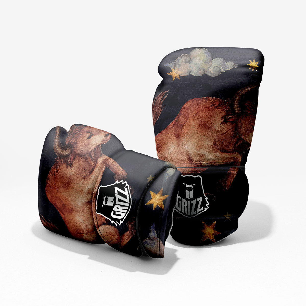 Zodiac Sign Watercolor Taurus Print Pro Boxing Glove
