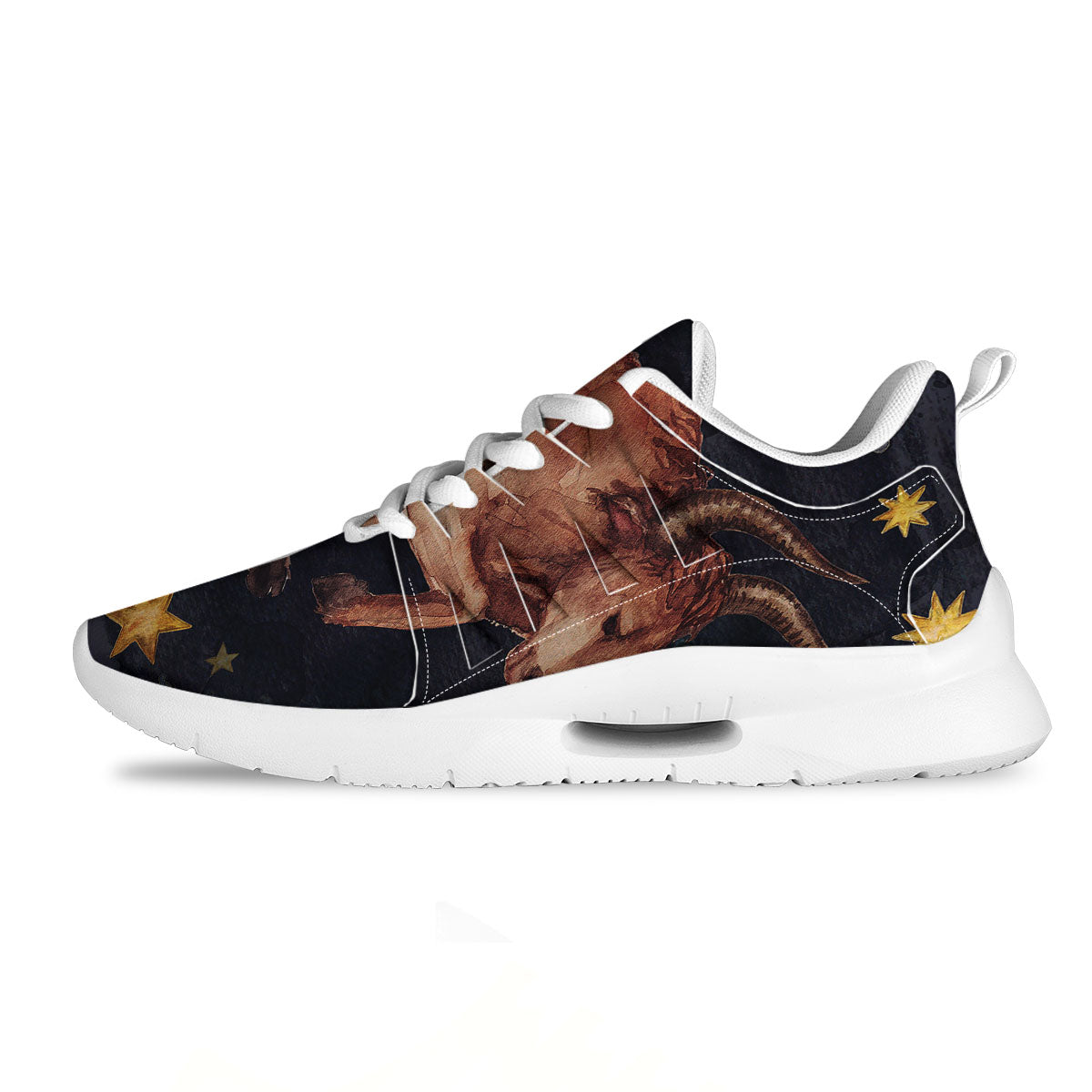 Zodiac Sign Watercolor Taurus Print Tennis Shoes-grizzshop
