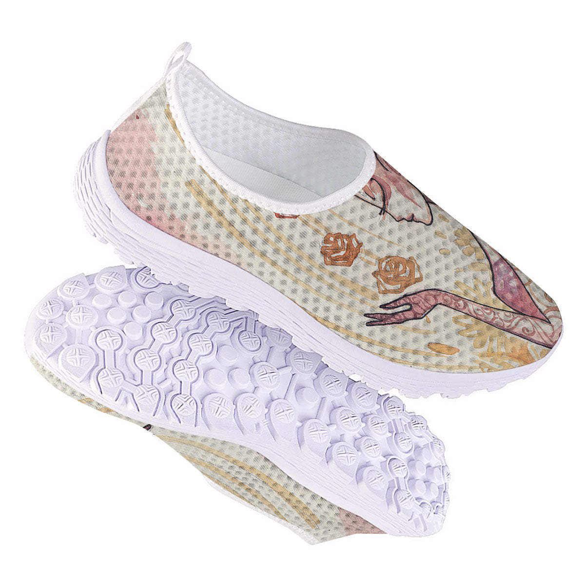 Zodiac Sign Watercolor Virgo Print Nurse Shoes-grizzshop