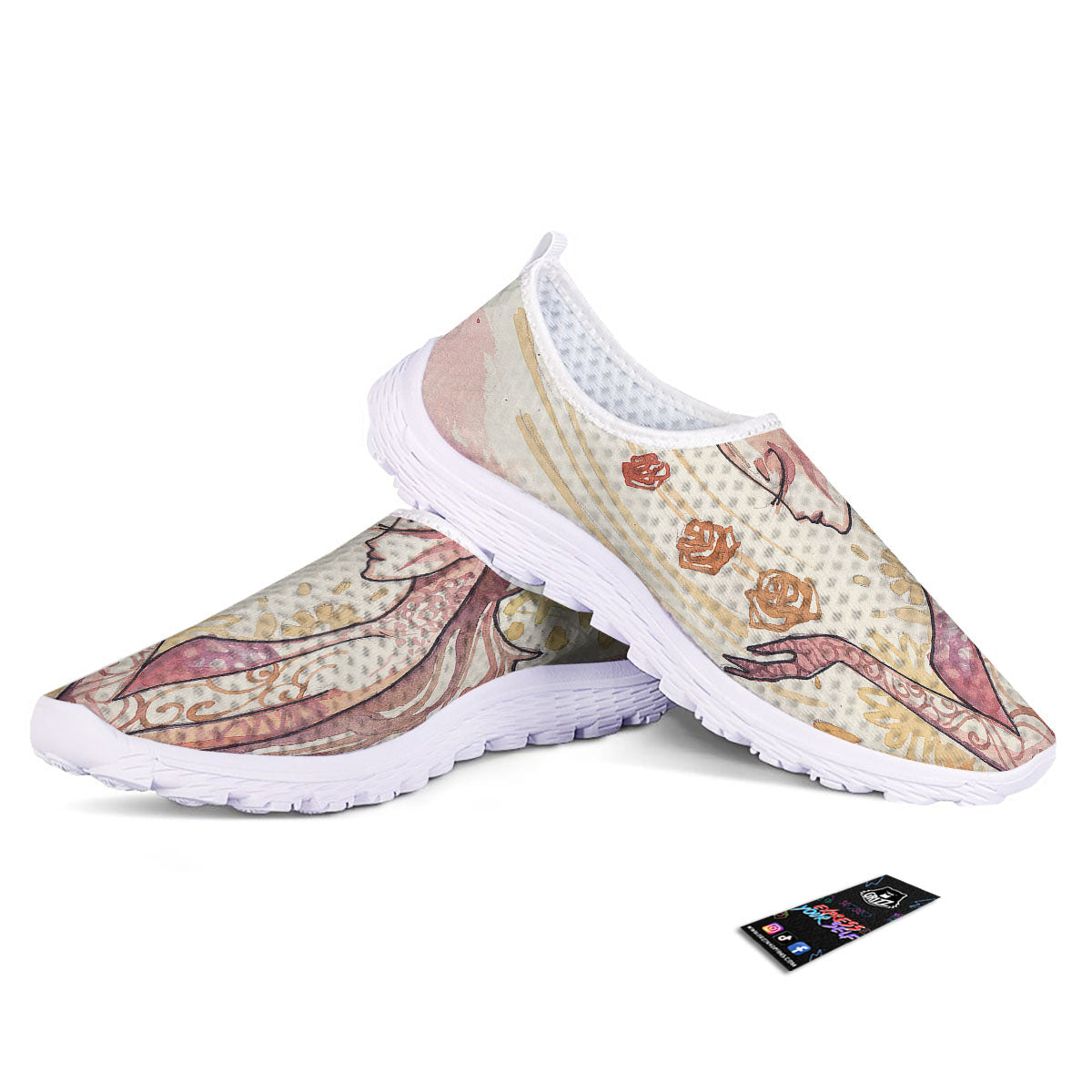 Zodiac Sign Watercolor Virgo Print Nurse Shoes-grizzshop