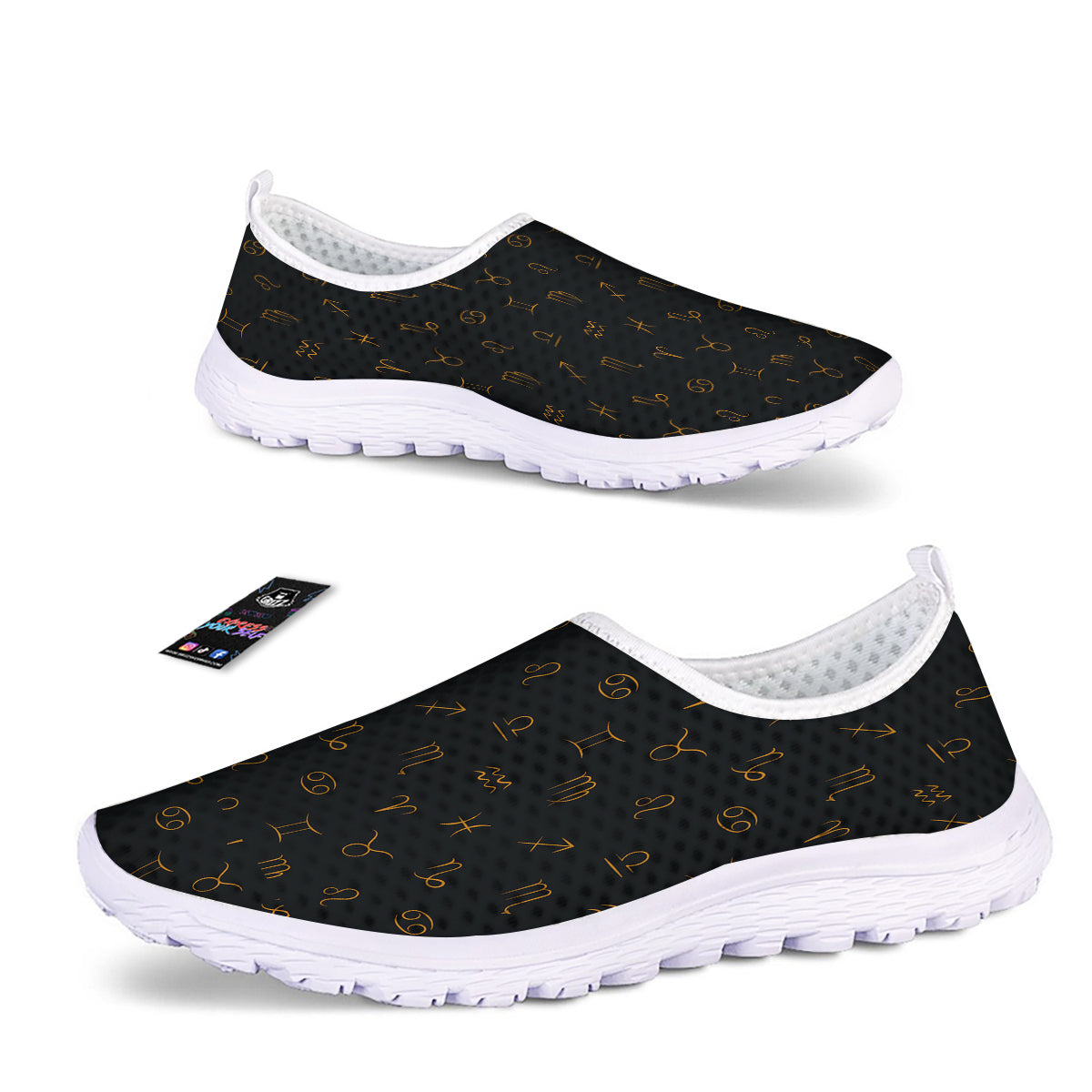 Zodiac Signs Astrological Print Pattern Nurse Shoes-grizzshop