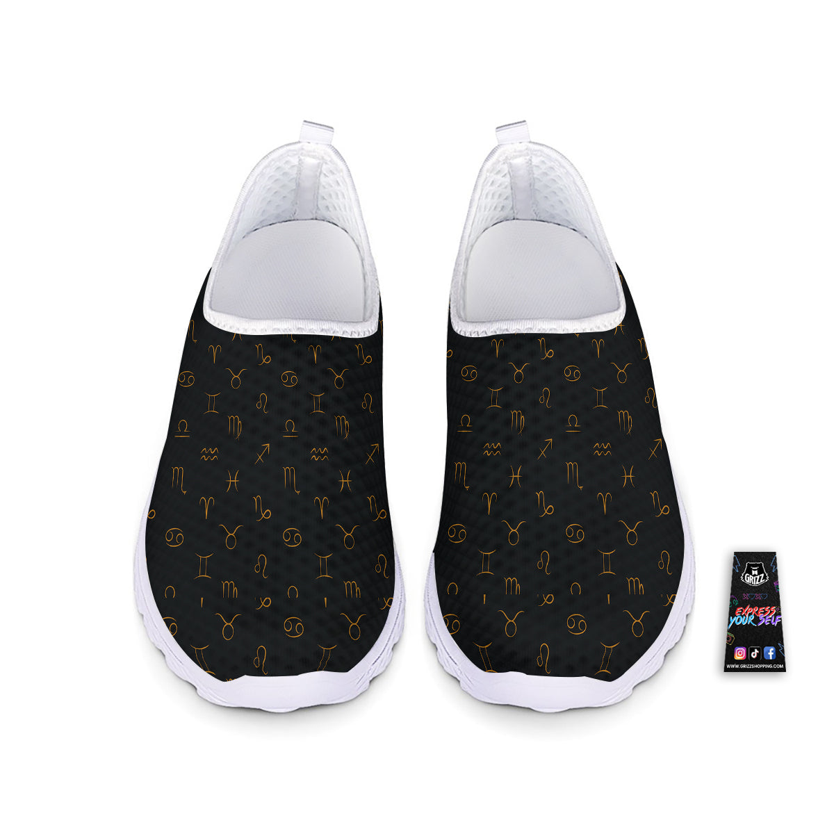 Zodiac Signs Astrological Print Pattern Nurse Shoes-grizzshop