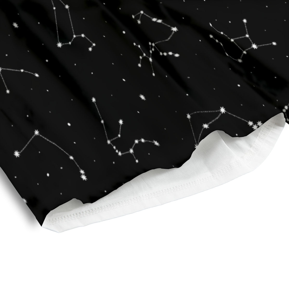 Zodiac Stars White And Black Print Men's Athletic Shorts