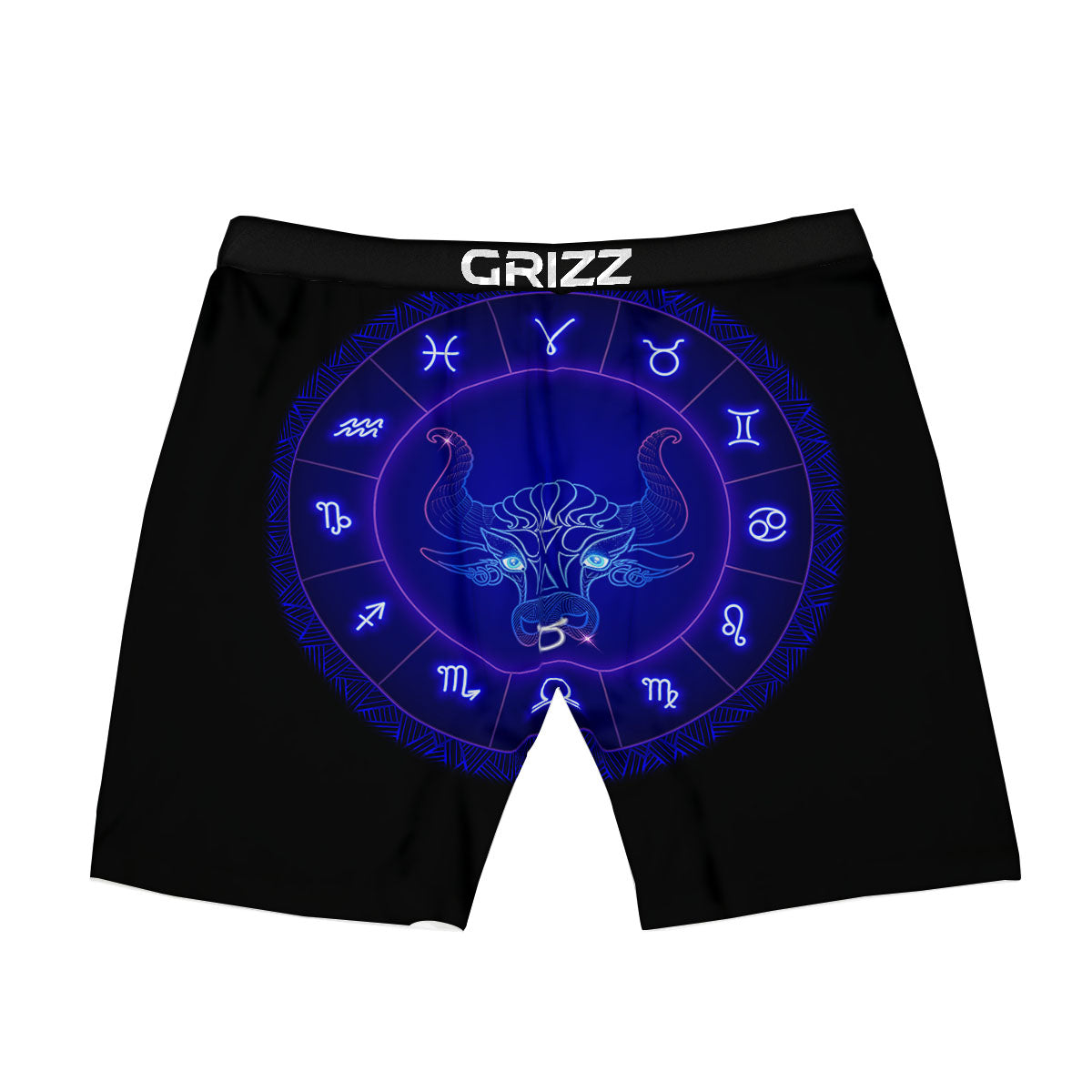 Zodiac Symbol Chinese Ox Print Boxer Briefs-grizzshop