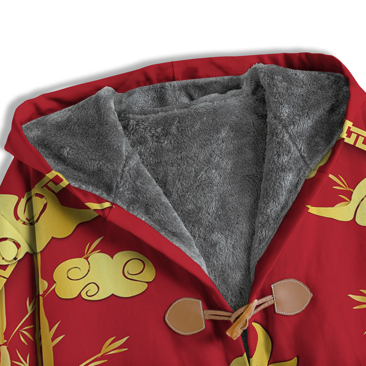 Zodiac Symbol Chinese Ox Print Men's Windbreaker Jacket